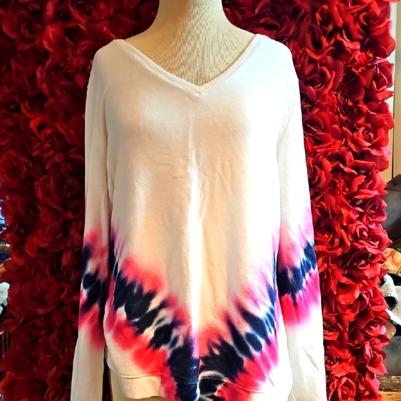 INC International Concepts Tops - INC Women's Tie-Dye V-Neck Top Size XL